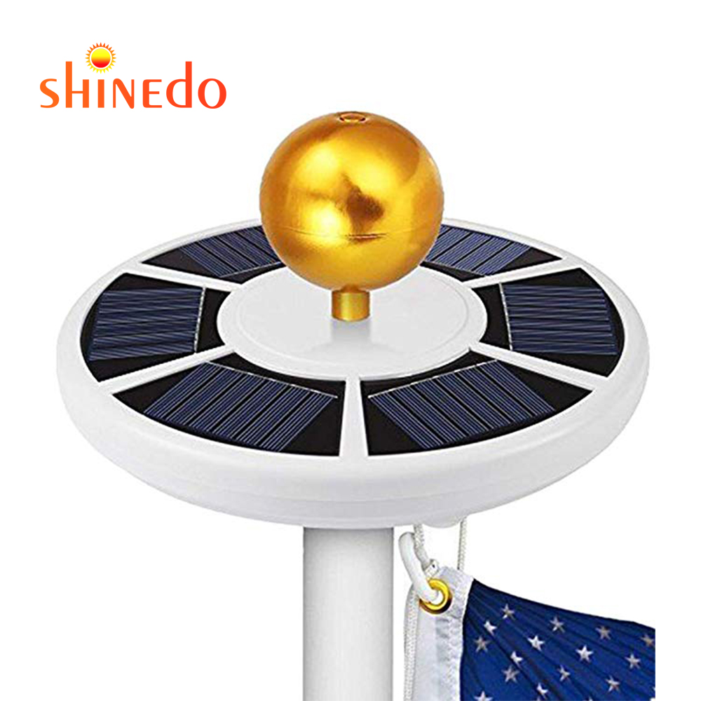 Solar Powered Flag Pole Lamp Camping Light Flagpole Top Bright Night Light Outdoor Waterproof 26 led 48 led Solar Flagpole Light SD-SL079