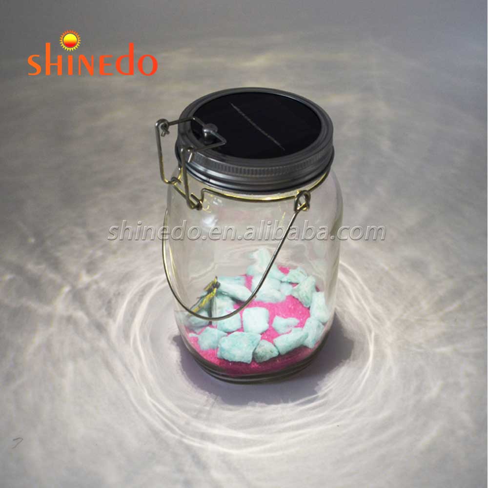 Decoration Sun Solar Glass Mason LED Jar Fairy Table Lights Waterproof SD-SJ12