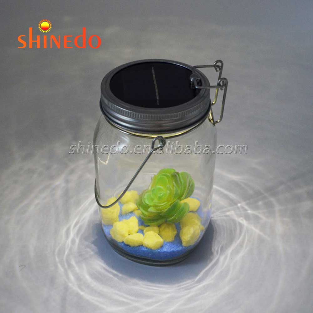 Decoration Sun Solar Glass Mason LED Jar Fairy Table Lights Waterproof SD-SJ12