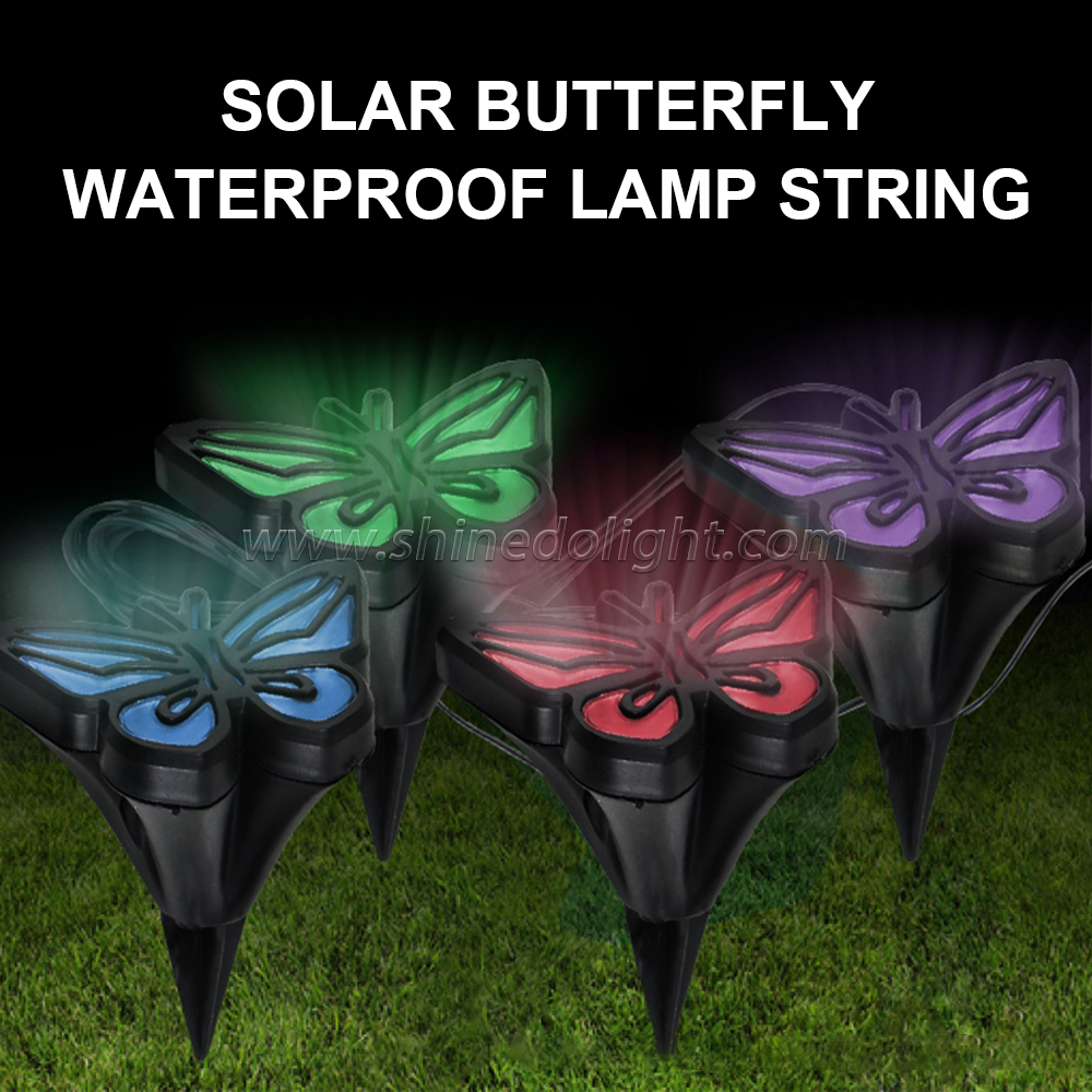 Outdoor Decor Fairy Butterfly Solar String Lights for LED Yard Garden Lawns Decoration SD-SSL003