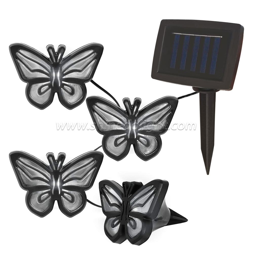 Outdoor Decor Fairy Butterfly Solar String Lights for LED Yard Garden Lawns Decoration SD-SSL003