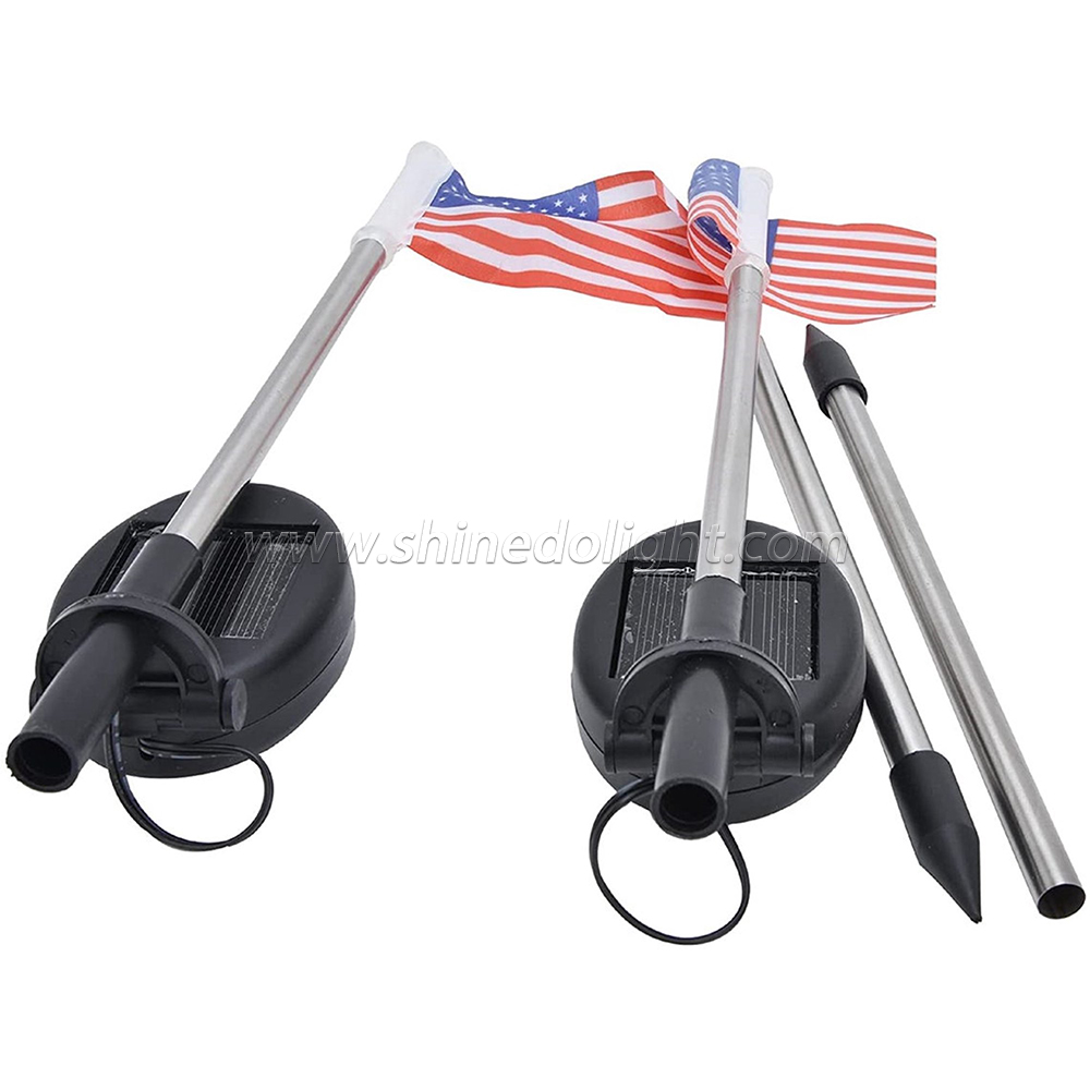 Solar Powered Light LED Flagpole Light Garden Flags Outdoor Garden Decoration SD-SL837