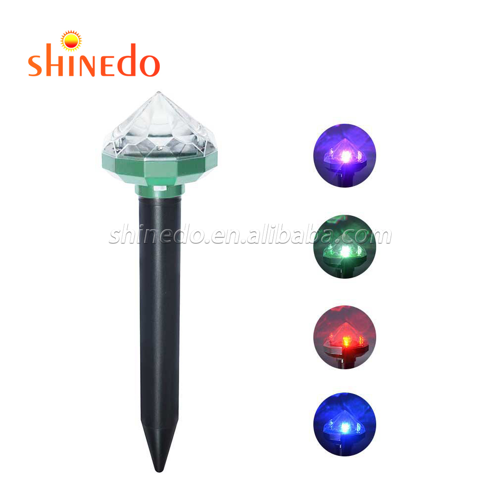 RGB LED Garden Mice Snake Ultrasonic Solar Mole Repeller with EPA Certification SD-SL186