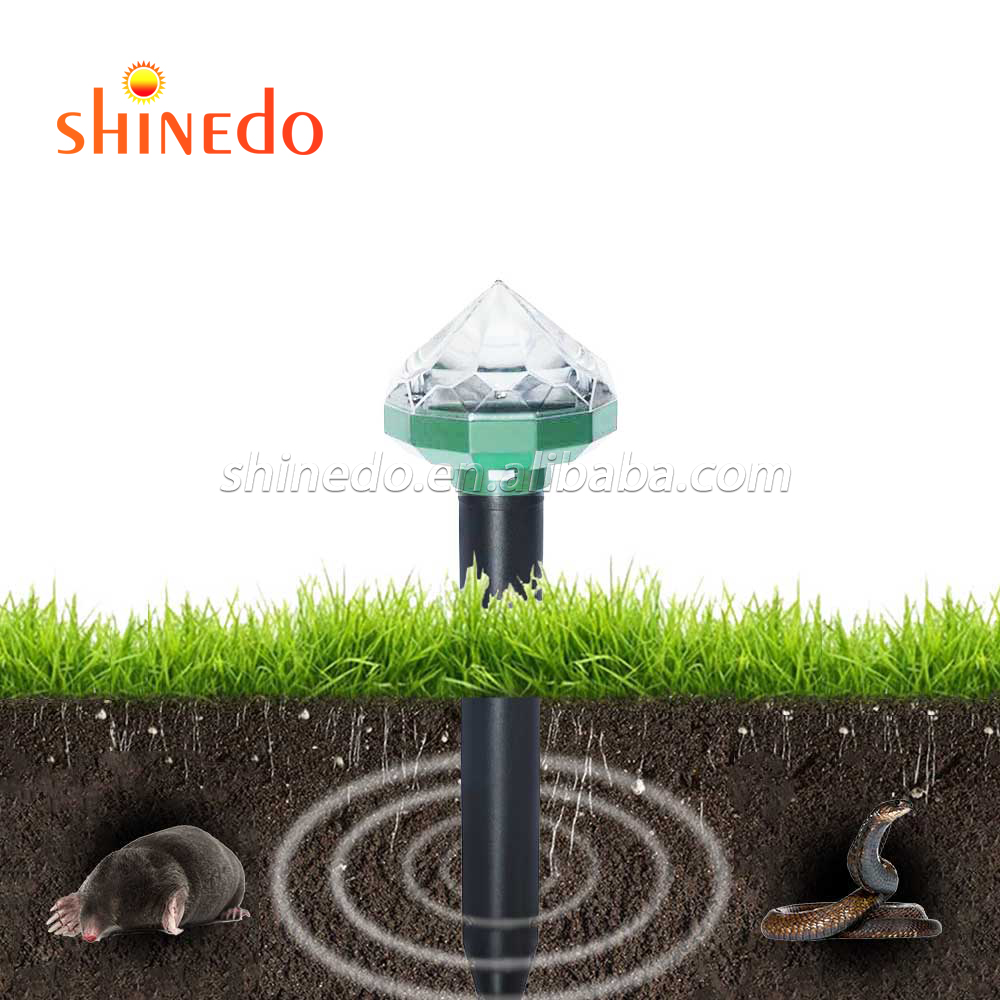 RGB LED Garden Mice Snake Ultrasonic Solar Mole Repeller with EPA Certification SD-SL186