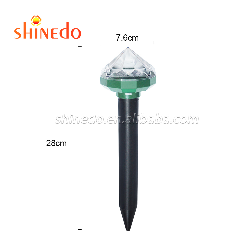 RGB LED Garden Mice Snake Ultrasonic Solar Mole Repeller with EPA Certification SD-SL186