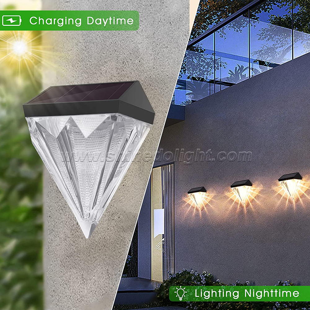 Solar Fence LED Lights Outdoor Garden Fence Decoration Solar Wall Light Porch Stair Light SD-SL818