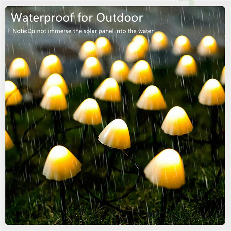 LED Solar String Lights Cute Mushroom Fairy Light IP65 Waterproof Valentine Garland Lamps Patio Fence Garden Decor SD-SSL104