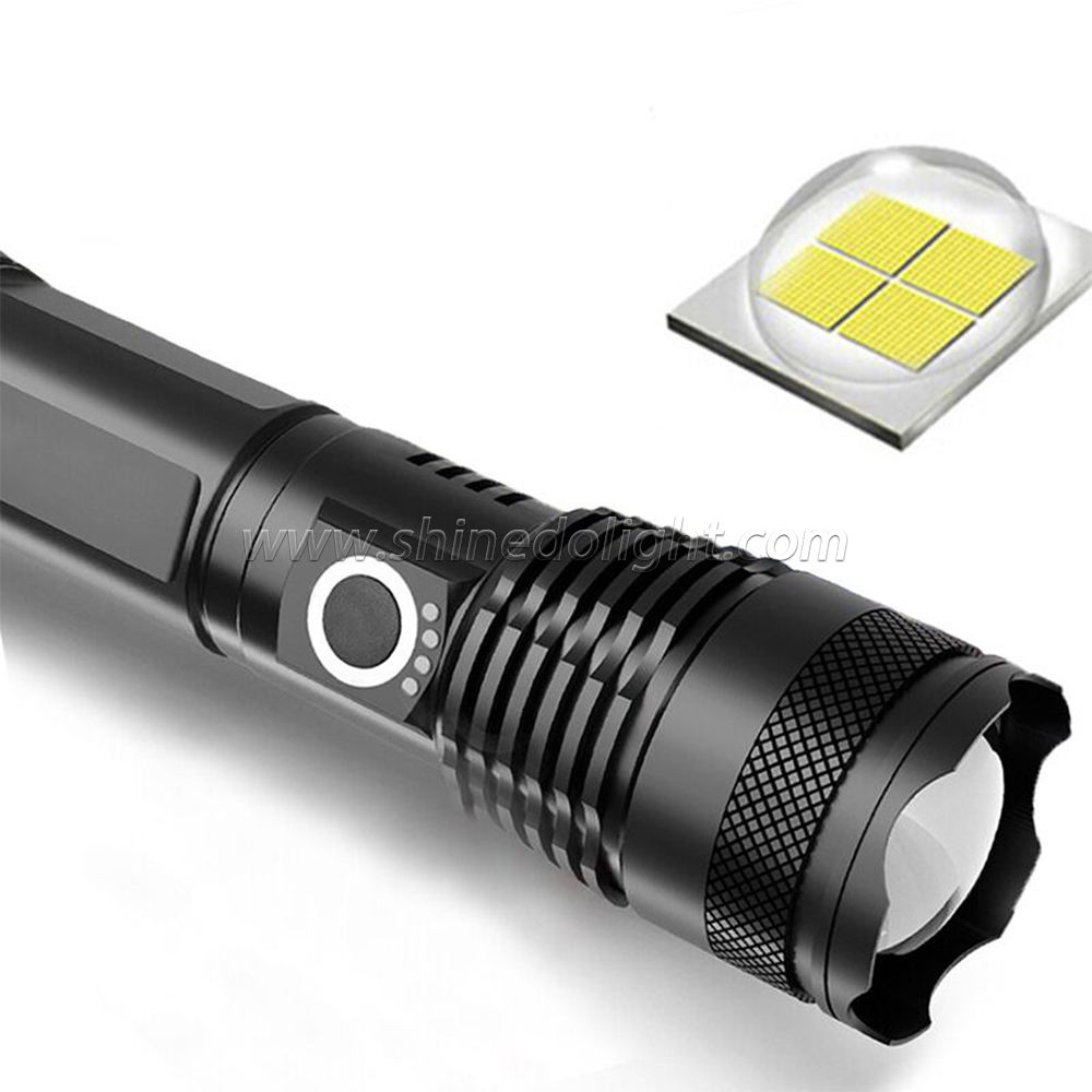 Super Bright Outdoor Aluminum Waterproof with P50 LED Rechargeable Torch Flashlight SD-SL308 