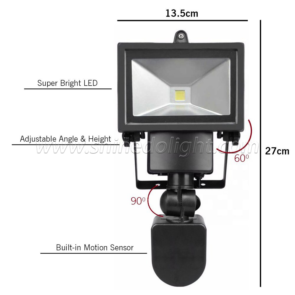 Wireless LED 3 Modes Sensor Solar Wall Lamp Outdoor Lighting Waterproof Solar Flood Lamp SD-SSE16C