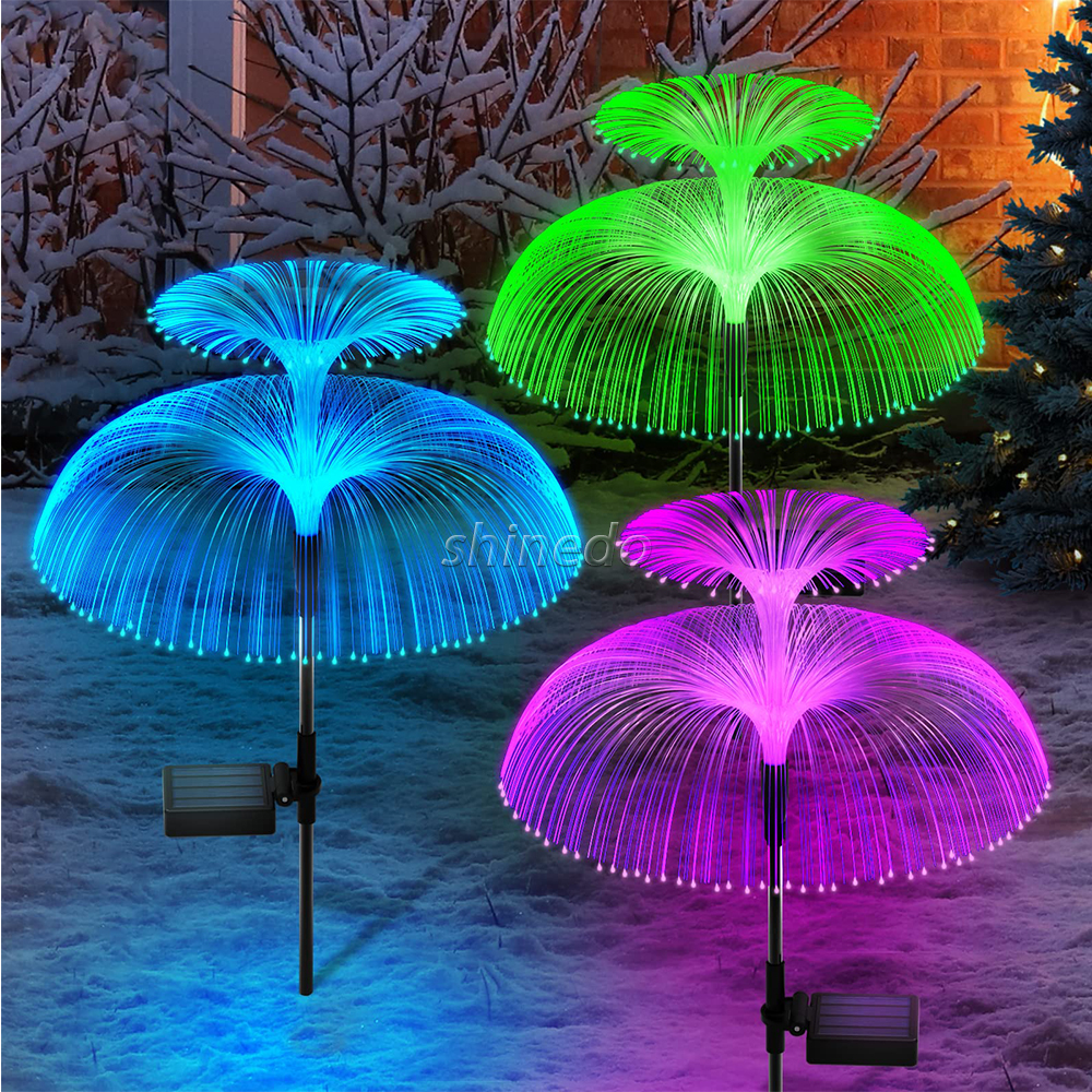 Solar Garden Double head Jellyfish light Unique double layer jellyfish wider area lighting used for garden decorative lighting SD-SL987