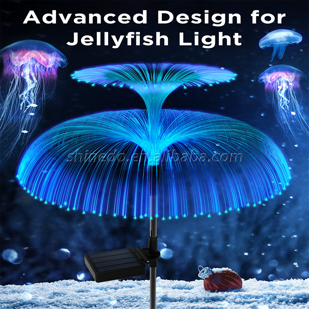 Solar Garden Double head Jellyfish light Unique double layer jellyfish wider area lighting used for garden decorative lighting SD-SL987