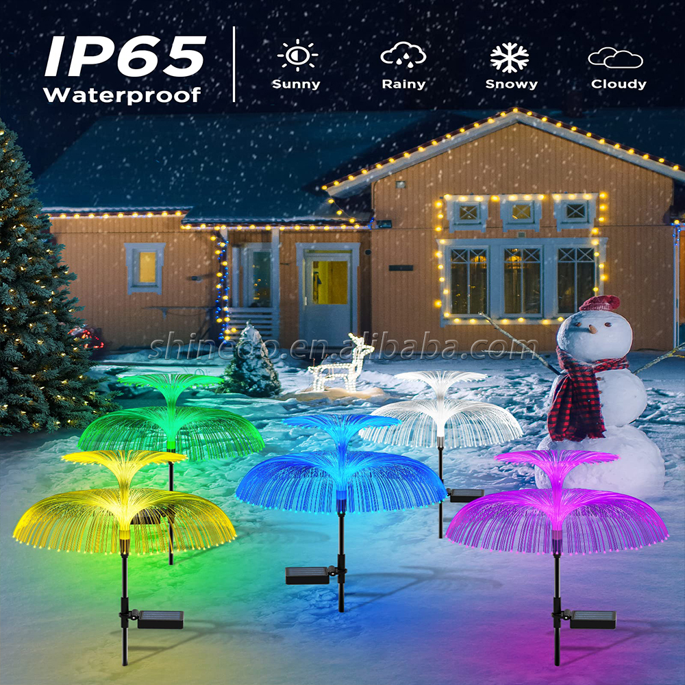 Solar Garden Double head Jellyfish light Unique double layer jellyfish wider area lighting used for garden decorative lighting SD-SL987