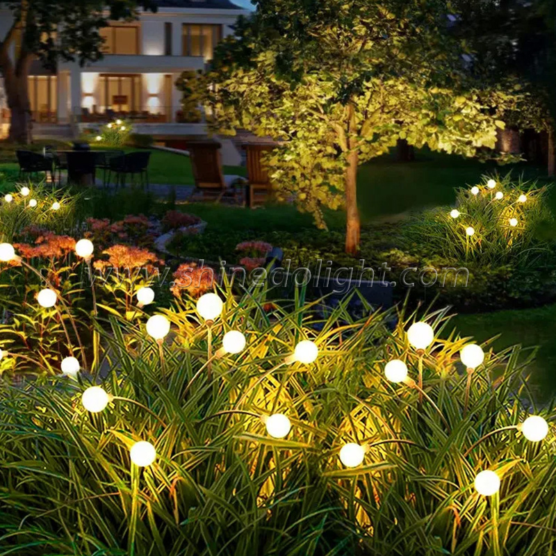 Outdoor Solar Pathway Light Waterproof Firework 6/8/10 heads led Solar Garden Light Powered Firefly Lamp Starburst Solar Light SD-SL816