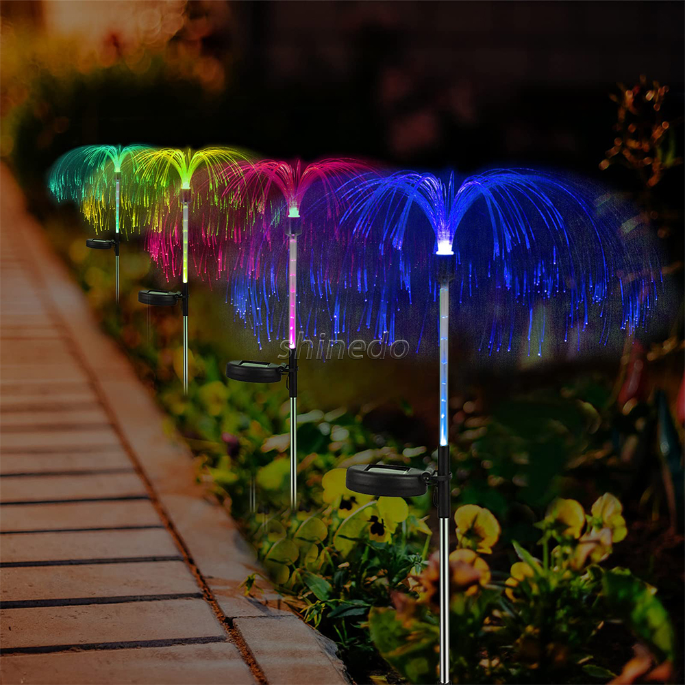 Solar Garden Lights Outdoor Decorative 7 Color Changing Solar Flower Lights Jellyfish Decor, Fireworks Landscape Light SD-SL794