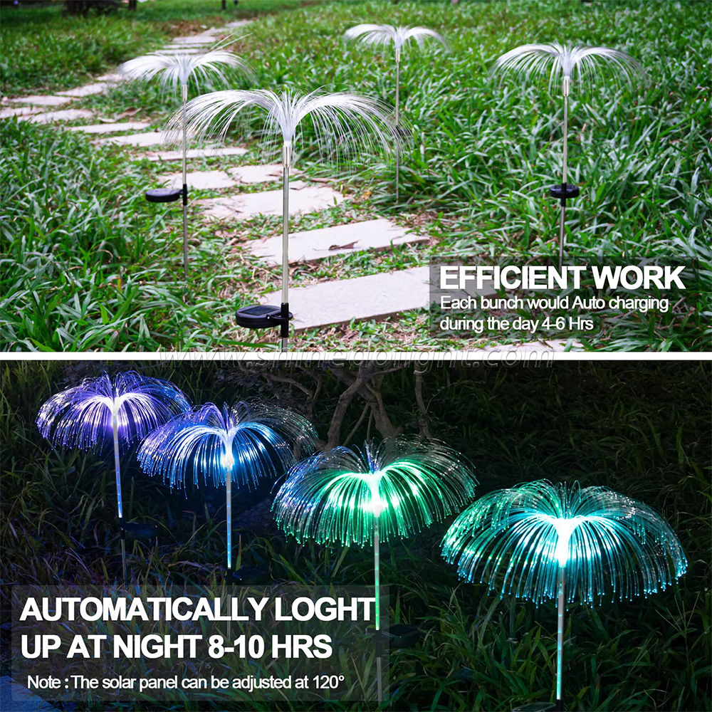 Solar Garden Lights Outdoor Decorative 7 Color Changing Solar Flower Lights Jellyfish Decor, Fireworks Landscape Light SD-SL794