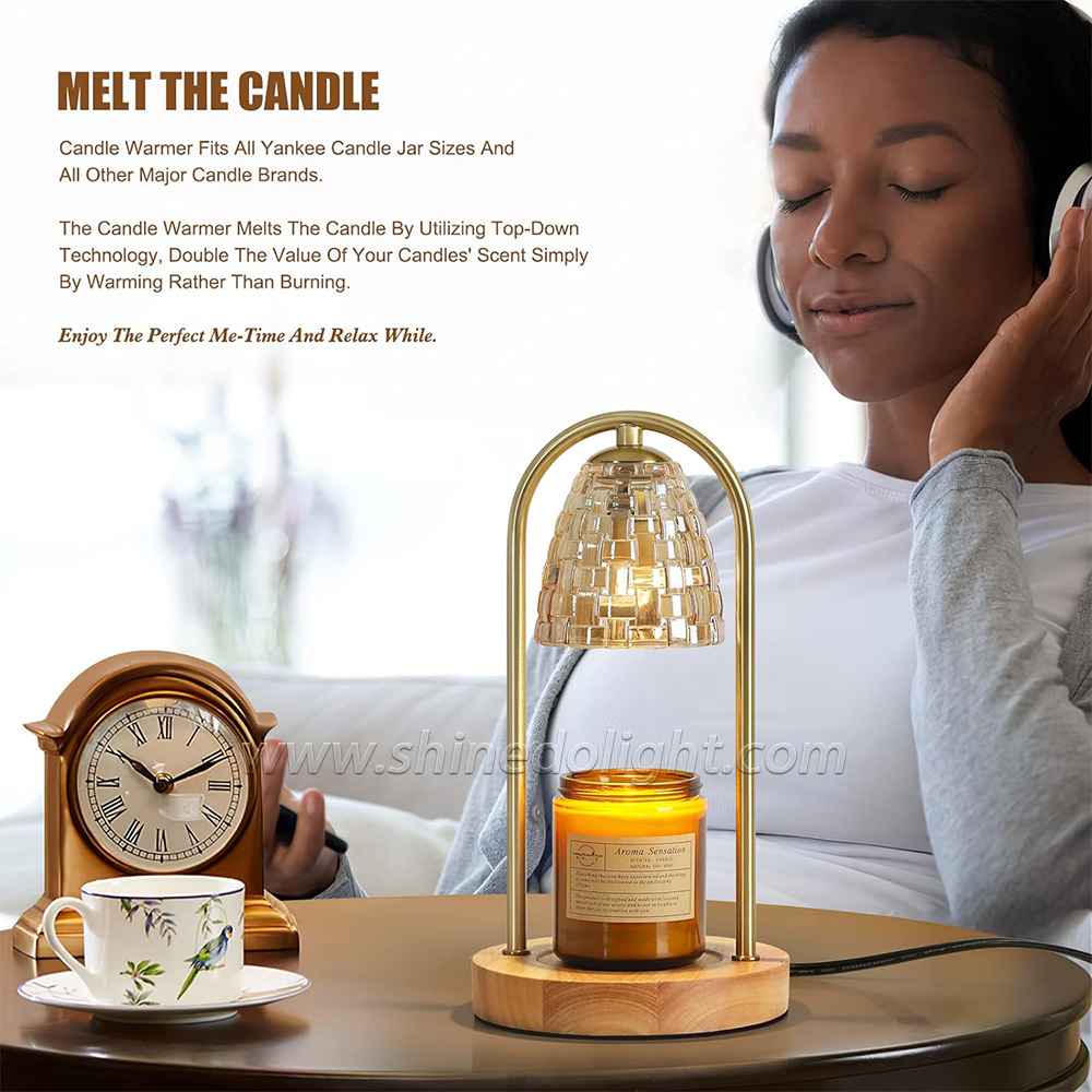  No Flame Electric Dimmable Candle Warmer Candle Heating Lamp Creative Aromatherapy Room Table Bedside Decor  SD-SL1146