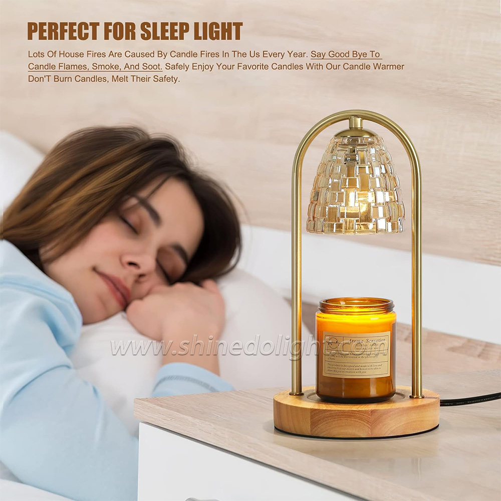  No Flame Electric Dimmable Candle Warmer Candle Heating Lamp Creative Aromatherapy Room Table Bedside Decor  SD-SL1146