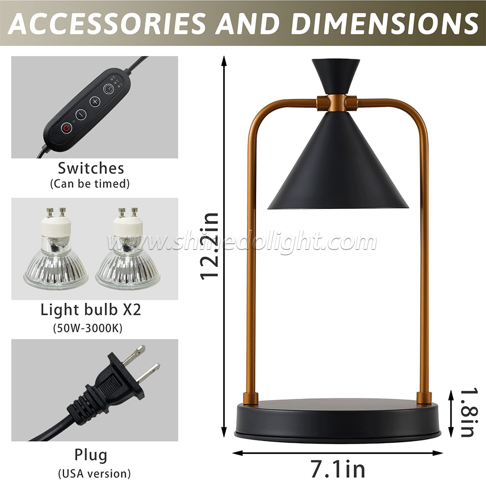  No Flame Electric Dimmable Candle Warmer Candle Heating Lamp Creative Aromatherapy Room Table Bedside Decor SD-SL1136