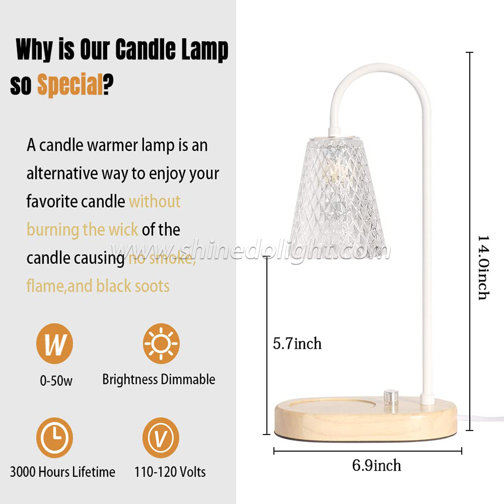 Candle Warmer Electric Lamp Lantern Candle Melting Waxing Burner Aromatherapy Lamp Table Lamp For Spa Club SD-SL1111