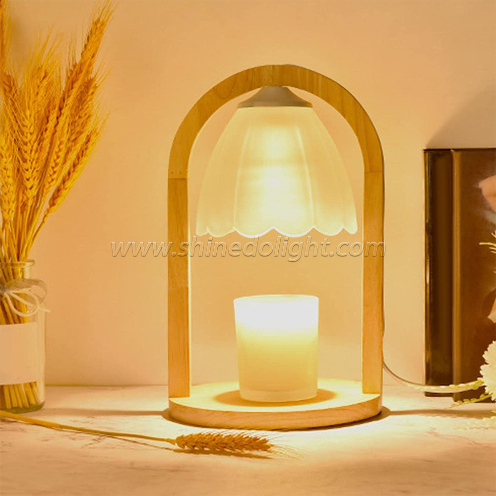 Solid Wood Candle Warmer Lamp Wax Melting Bedside Tables for the Bedroom Aromatherapy Lamp Indoor Decorations Night Light SD-SL1141