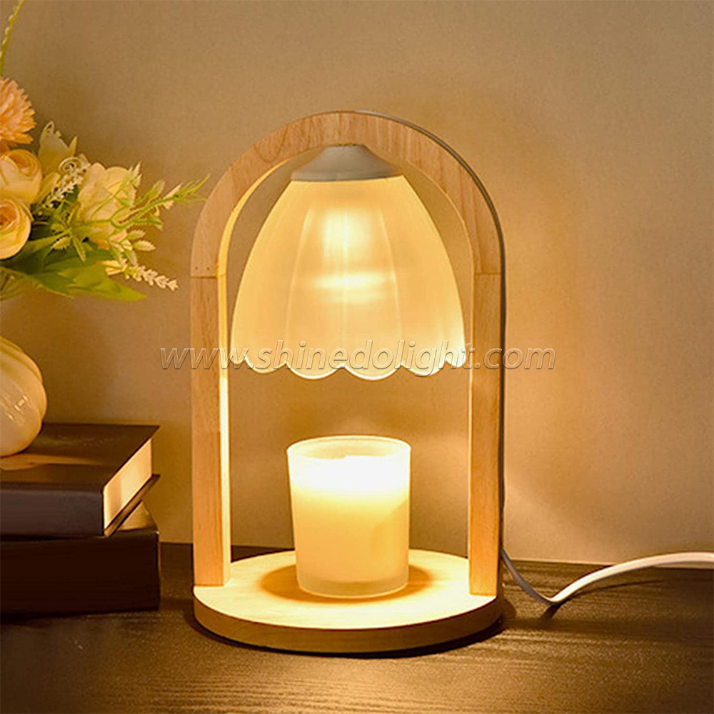 Solid Wood Candle Warmer Lamp Wax Melting Bedside Tables for the Bedroom Aromatherapy Lamp Indoor Decorations Night Light SD-SL1141