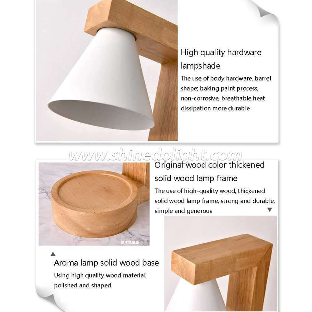 Candle Warmer Lamp Aromatherapy Wax Table Bedroom Wood Nordic Melting Timing Indoor Lighting Lights SD-SL1144