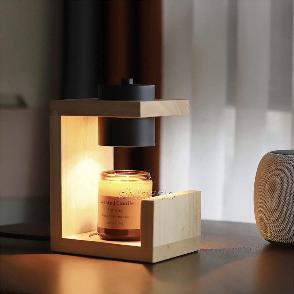 Candle Warmer Lamp Aromatherapy Wax Table Bedroom Wood Nordic Melting Timing Indoor Lighting Lights SD-SL1145