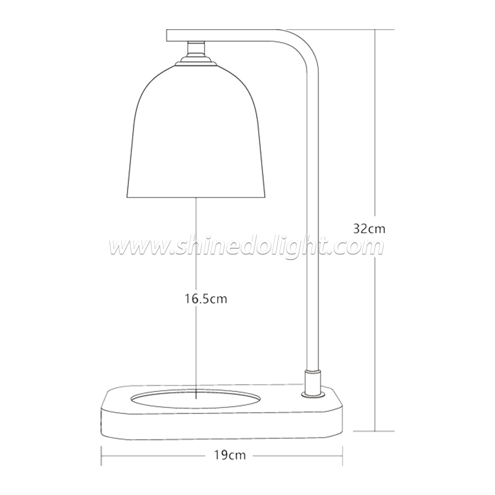 Electric Candle Warmer Wax Melting Light Candle Heating Lamp Creative Aromatherapy Table Wooden Base Bedside Decor SD-SL1151