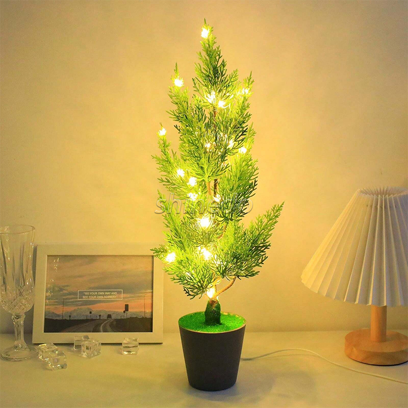 New Style Christmas Tree Table lamp Night light Artificial Cedar Tree Christmas Tree For Holiday Party Wedding Hotel Decor SD-SR429