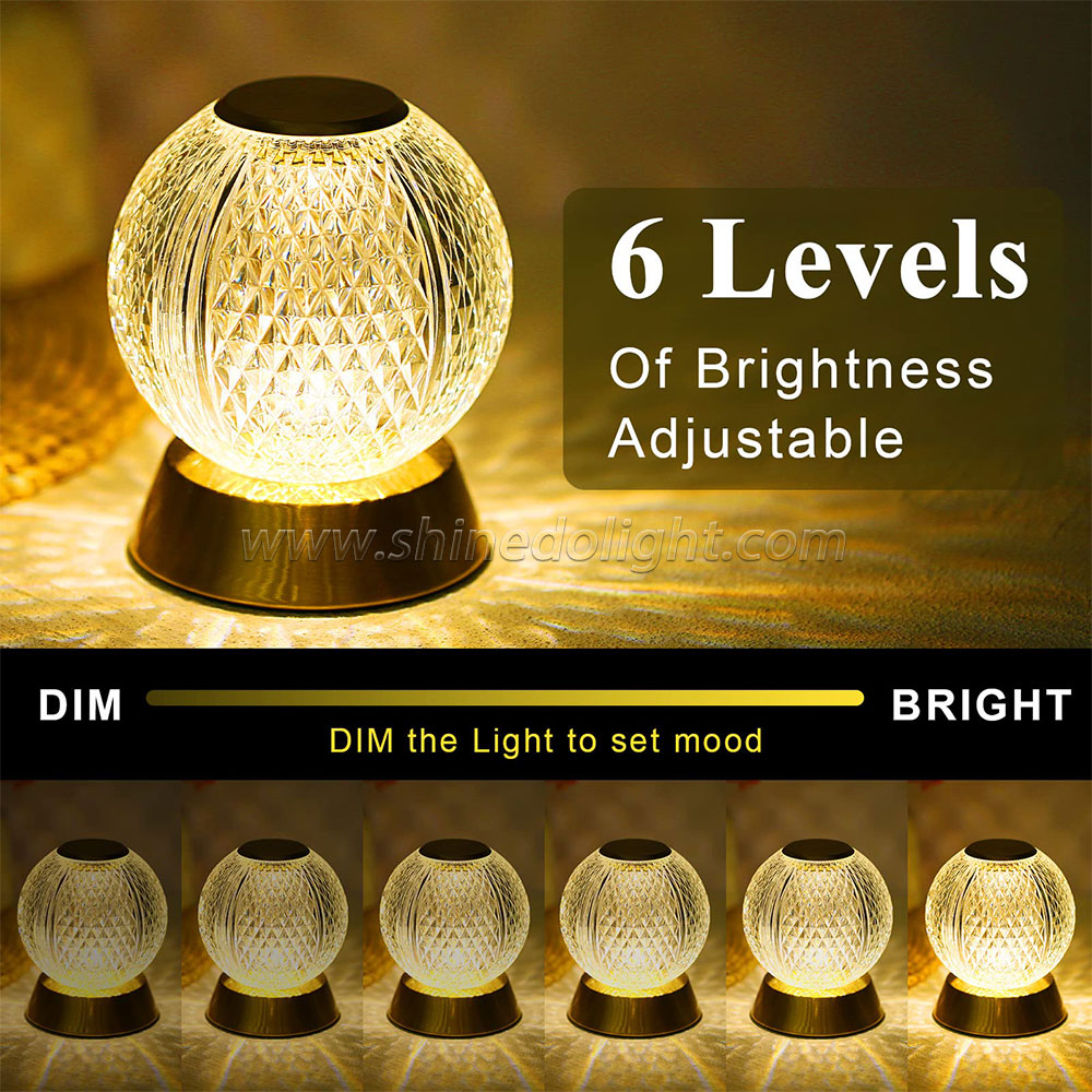 Crystal LED Table Lamps Battery/USB Powered Night Light Bedroom Living Bedside Lighting Fixture Nordic Home Decoration Desk Lamp SD-SR452