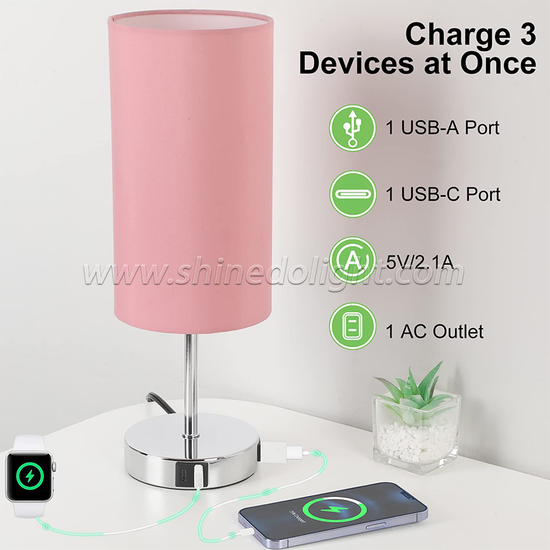 High Quality Table Lamp Modern Bedside Touch table Lamp USB Rechargeable table Lamp For Bedside Living Room SD-SR624
