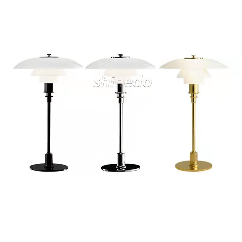 LED lamp Nordic art white umbrella lamp Bedroom headboard table ambiance lamp