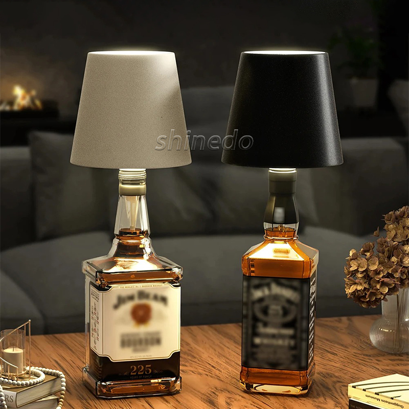 Portable Dimming Bar Night Lamp Rechargeable Led Table Lamp Touch Control Wine Wireless Bottle Lamp SD-SR028