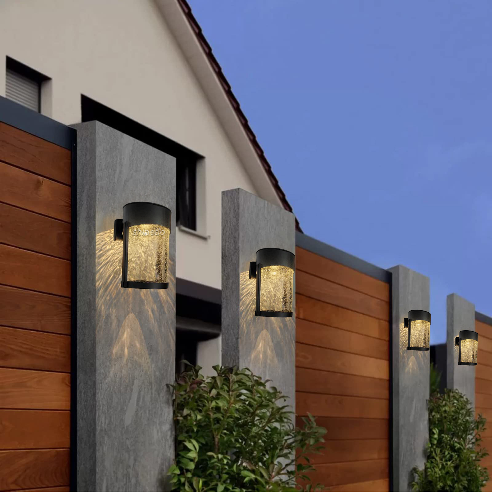 Solar Powered LED Cracked Wall Hanging Light Outdoor Landscape Glass Bottle lamp Christmas Decoration Lights Solar Garden Light SD-SL1912