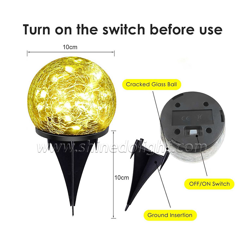 Outdoor Courtyard Yard Solar Walkway Lamp Waterproof Crack Buried Led Lawn Lights Garden Villa Solar Landscape Ground Light SD-SL1538