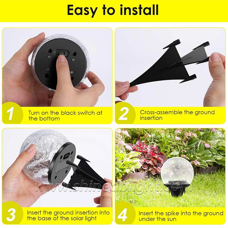 Outdoor Courtyard Yard Solar Walkway Lamp Waterproof Crack Buried Led Lawn Lights Garden Villa Solar Landscape Ground Light SD-SL1538