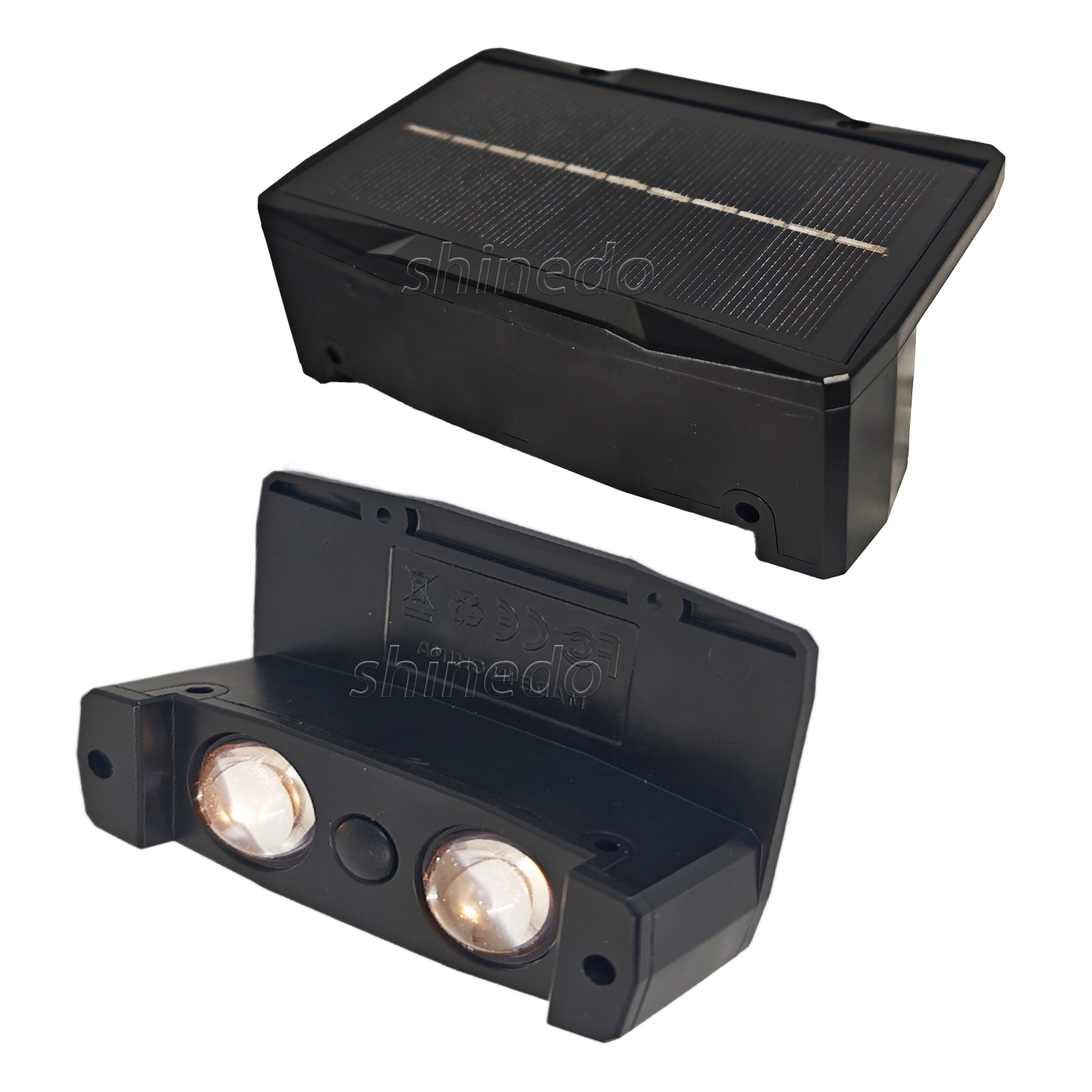 Waterproof Deck Black Garden Solar Step Lights Ip65 Landscape Outdoor Patio Wall Lamp Luminous Lighting Rgb Led Wall Light Fence SD-SL1714
