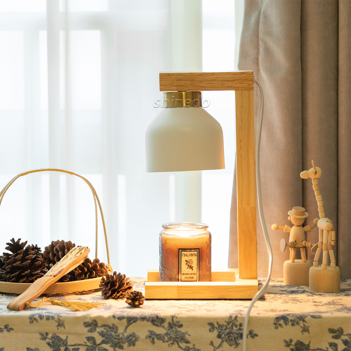 New oak time switch aromatherapy light indoor warm light candle light birthday gift candle warmer lamp SD-SL17983