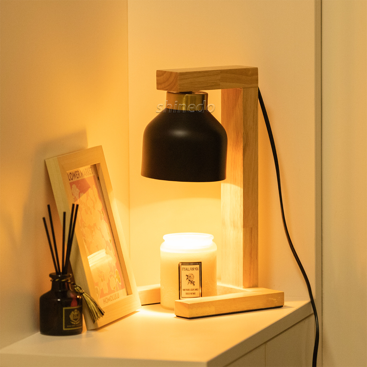 New oak time switch aromatherapy light indoor warm light candle light birthday gift candle warmer lamp SD-SL17983