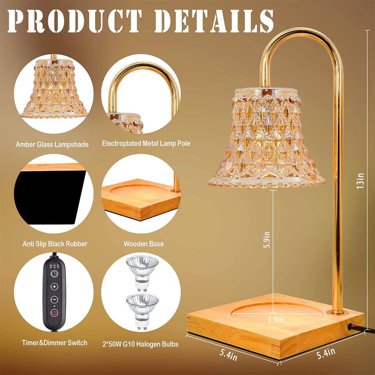 Bedroom bedside Romantic candles can be timed dimming atmosphere light night aromatherapy candle warmer lamp SD-SL1818