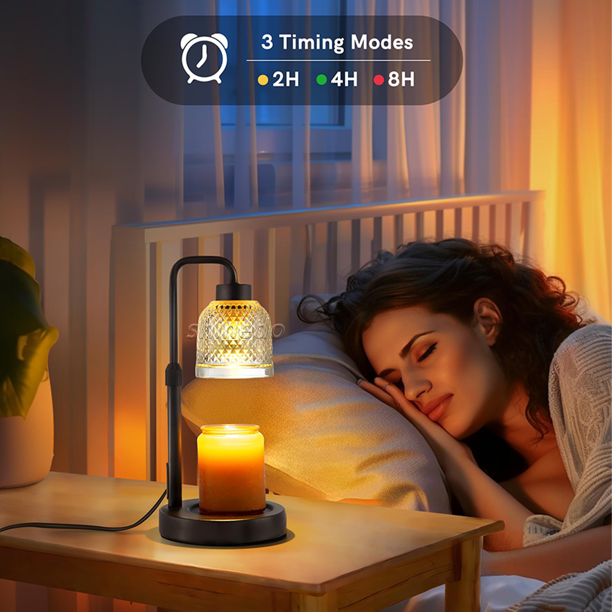 Crystal glass shell modulating aromatherapy light night lighting wax candle aromatherapy light  SD-SL1820