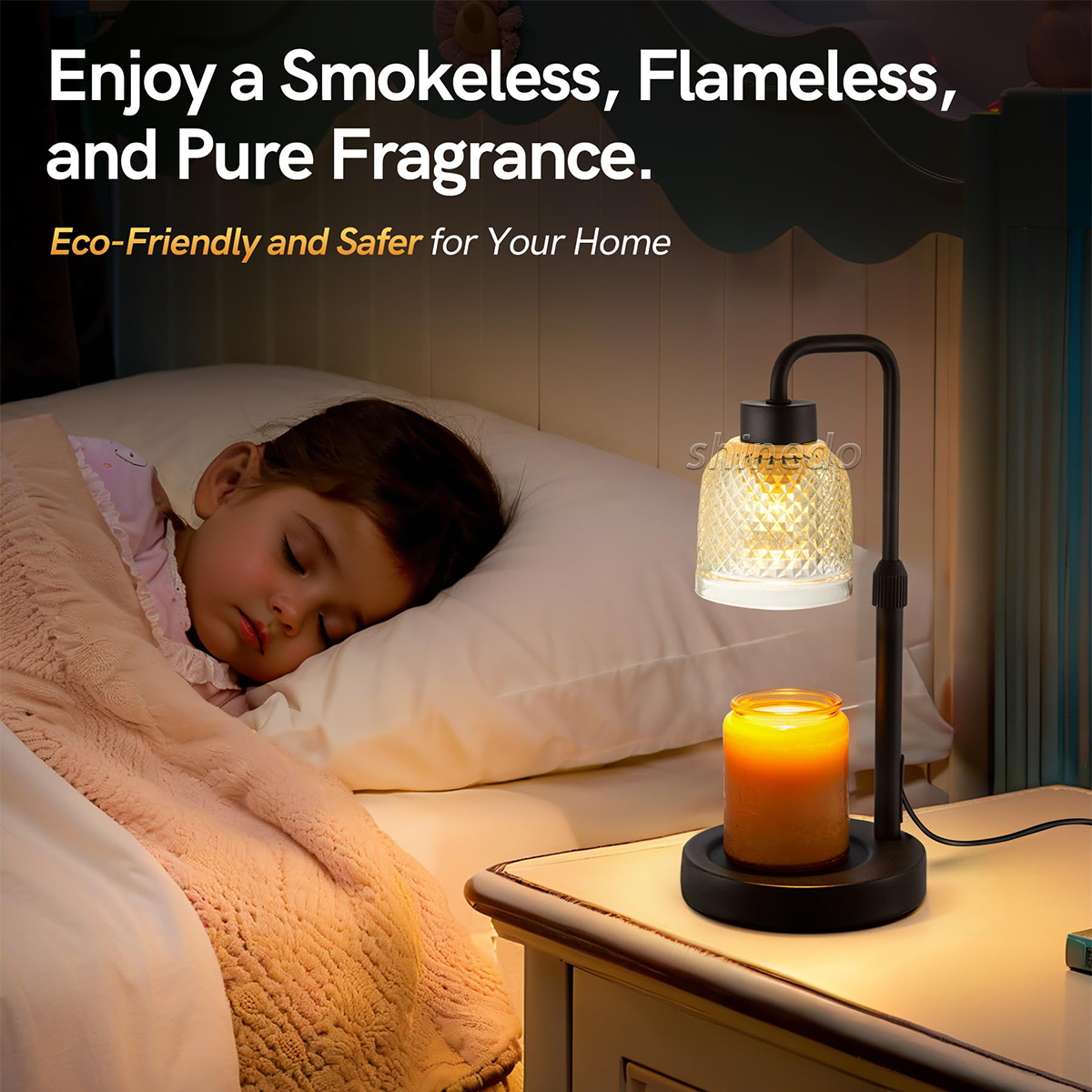 Crystal glass shell modulating aromatherapy light night lighting wax candle aromatherapy light  SD-SL1820