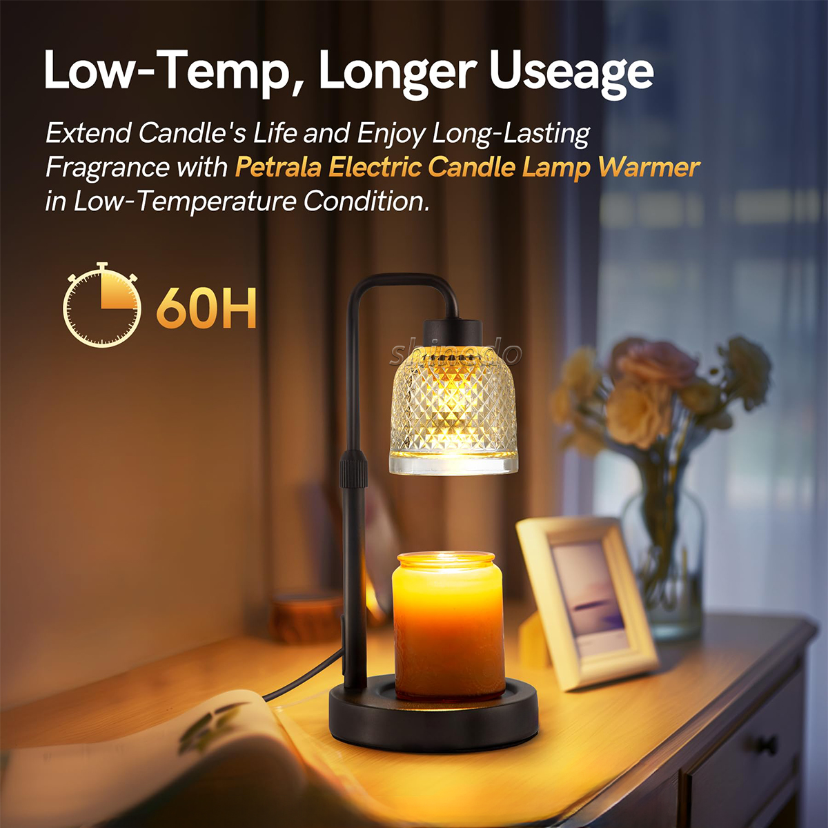 Crystal glass shell modulating aromatherapy light night lighting wax candle aromatherapy light  SD-SL1820