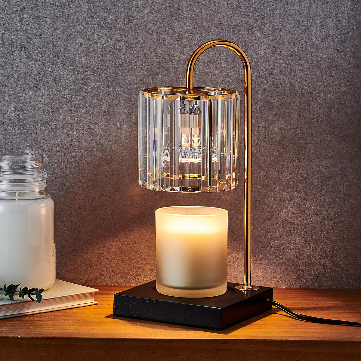 Adjustable height crystal wax melting lamp timing switch diffused fragrance-free candle light night light SD-SL1823
