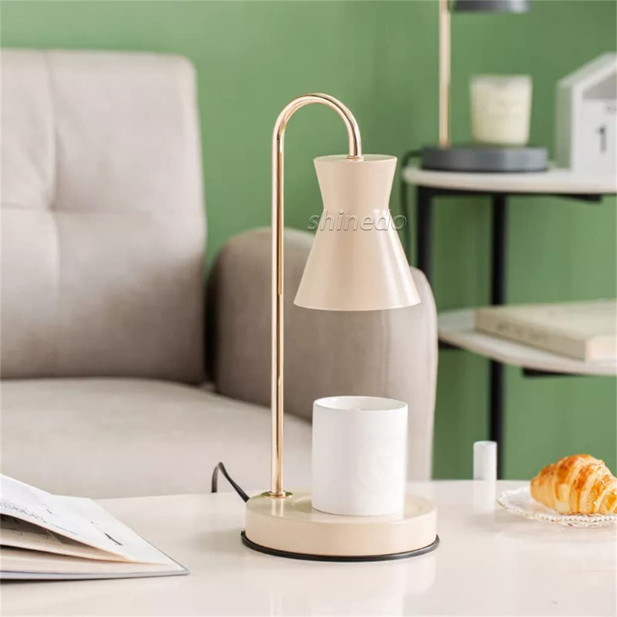 Melt wax lamp indoor creative aromatherapy candle bedroom fragrance light luxury dimming with hand gift candle warmer lamp SD-SL1843