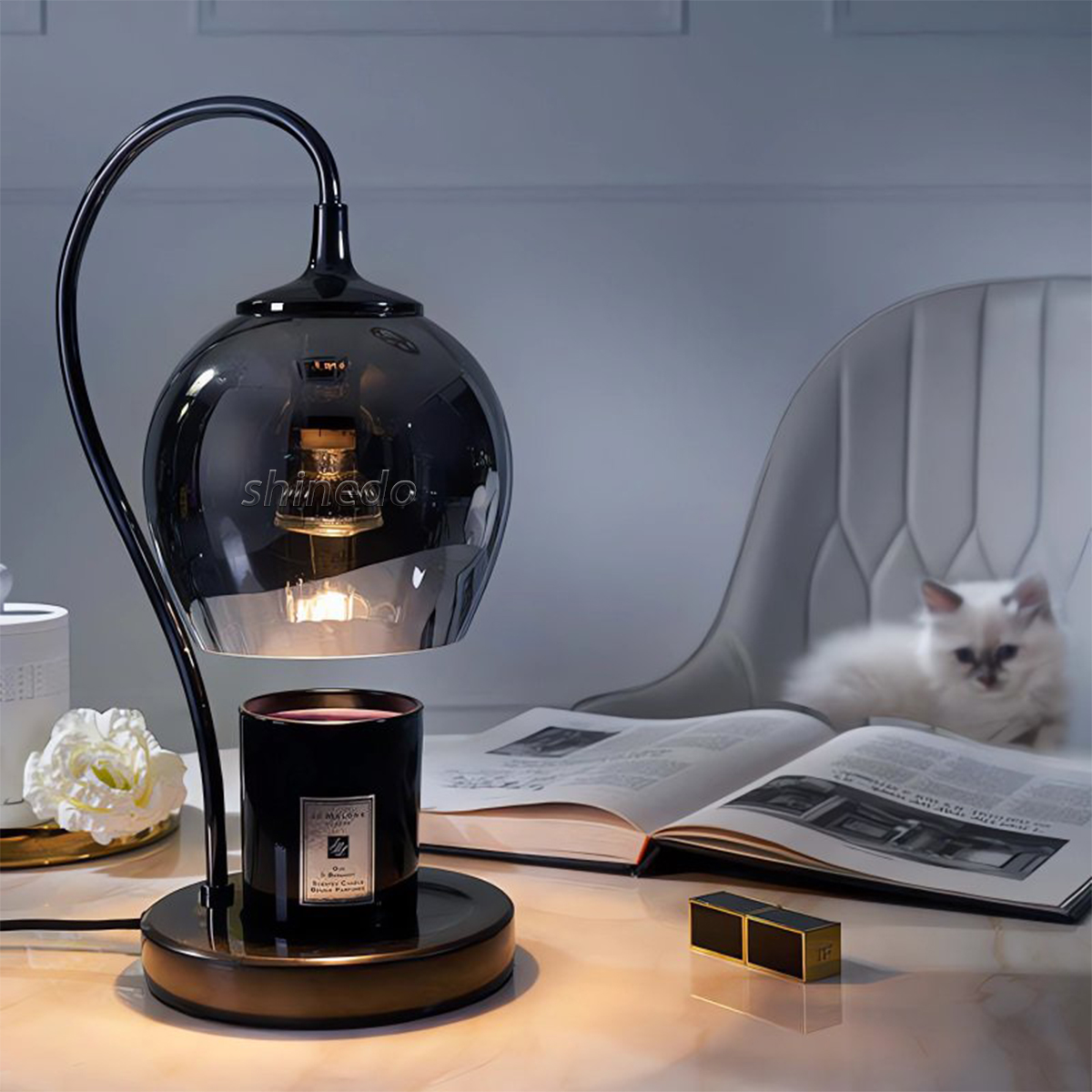 Medieval romantic melt wax aromatherapy lamp bedside bedroom lamp night decorative lighting SD-SL1846
