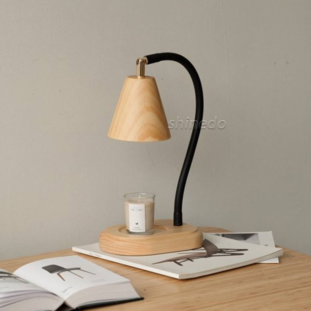 Retro adjustable aromatherapy wax melt lamp Bedroom headboard wooden nightlight candle warmer lamp SD-SL1855