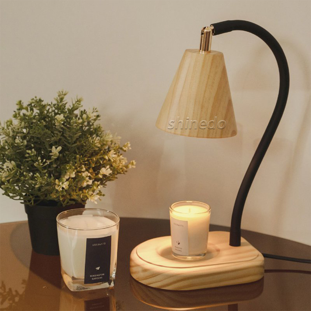 Retro adjustable aromatherapy wax melt lamp Bedroom headboard wooden nightlight candle warmer lamp SD-SL1855