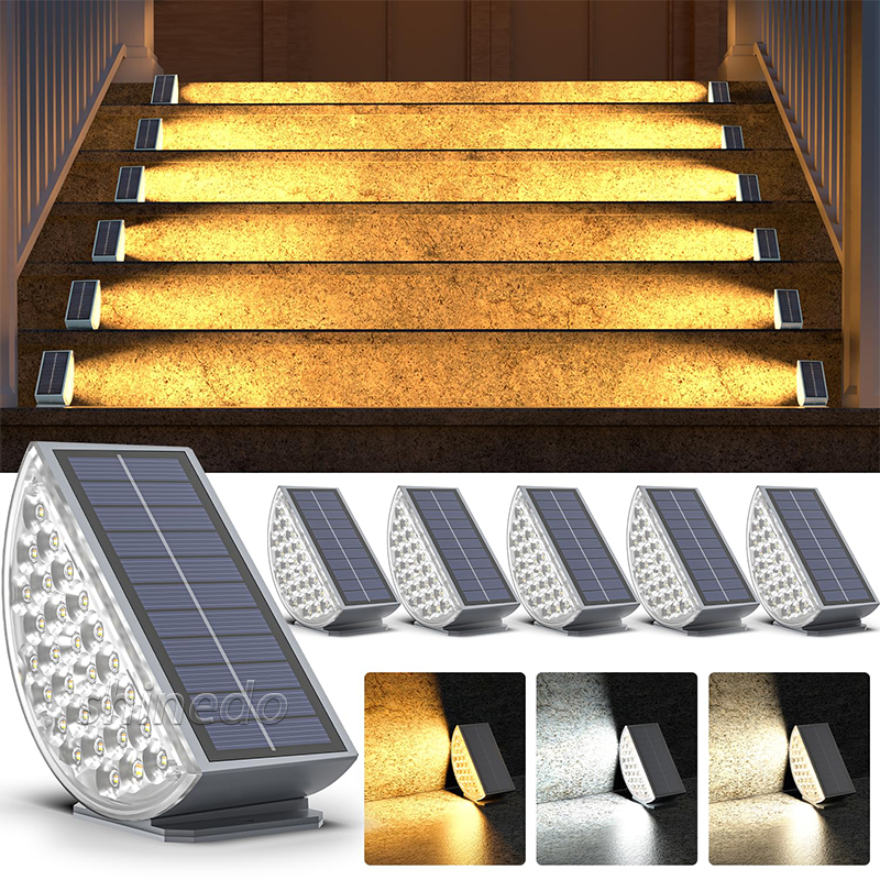 Stair treads Solar outdoor waterproof garden step aisle light induction lighting walk light SD-SL1724 