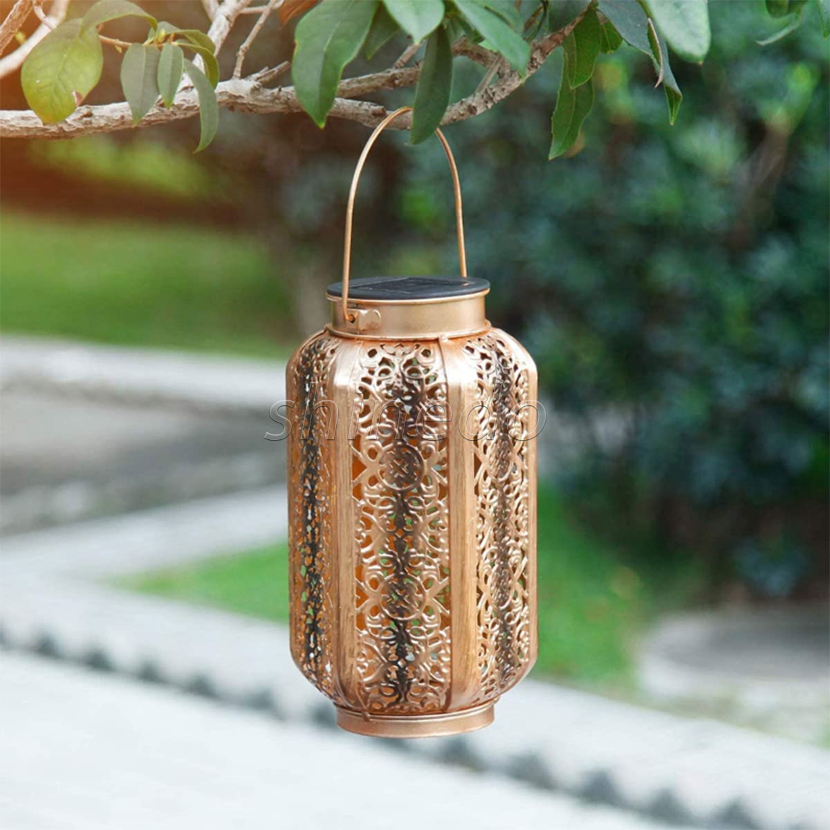 Solar outdoor iron cutout animal projection lantern Garden art light butterfly landscape decorative light SD-SL1766